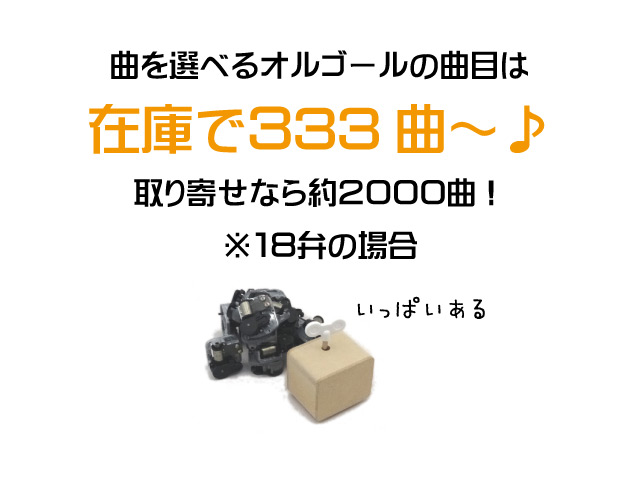 曲は在庫300曲。取り寄せなら2900曲(※18弁)